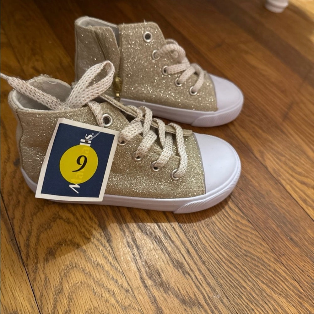 Marshalls Gold Glitter Kids Sneakers